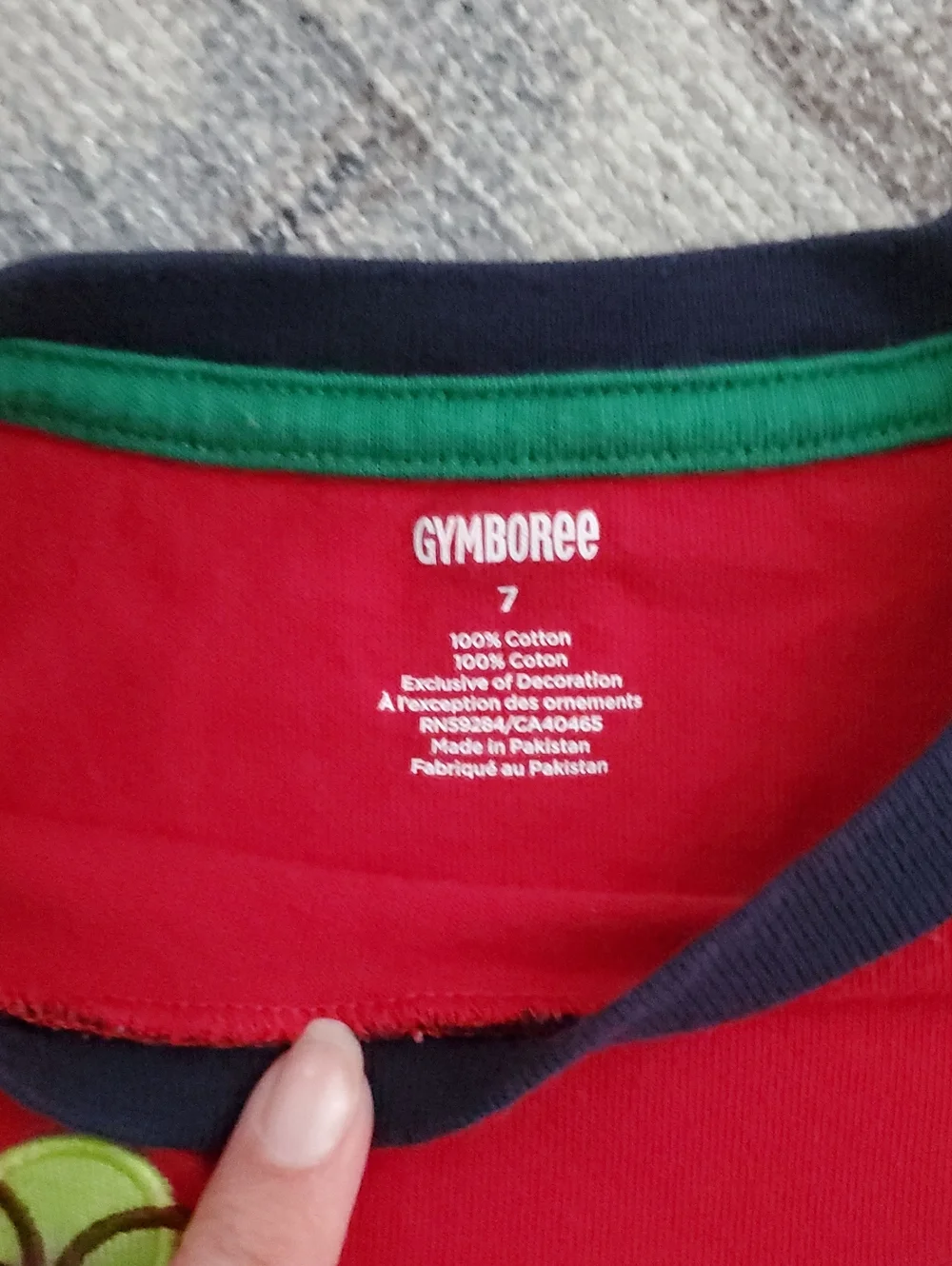 Gymboree Boys Red Applique Back To School Bookworm Shirt 100% Cotton Sz7